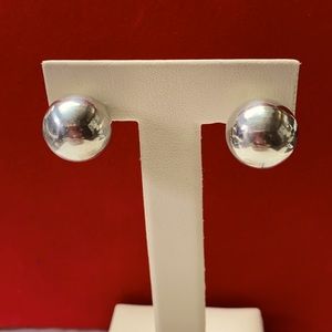 Sterling Silver Large Ball Earrings